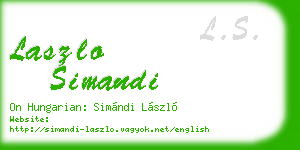 laszlo simandi business card